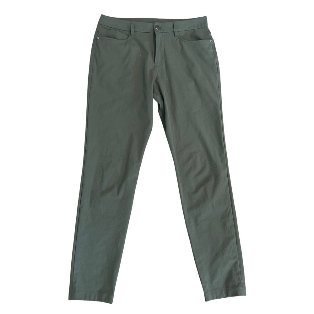 Lululemon mens ABC Slim-Fit army green warpstreme pants size 32